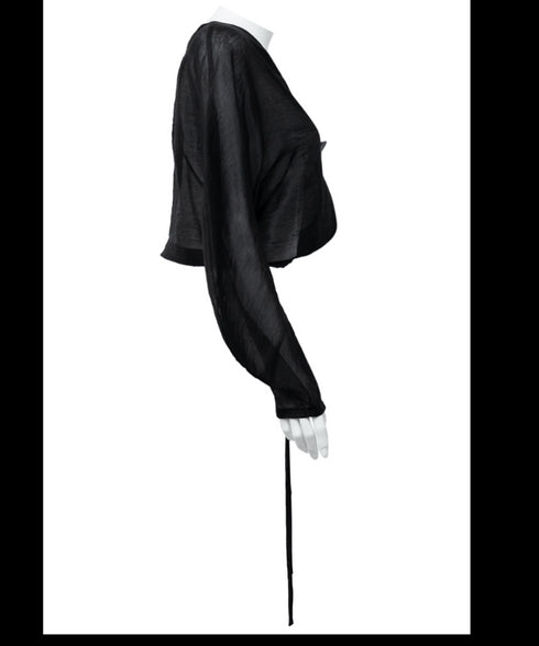 Sheer Volume Sleeve Cardigan